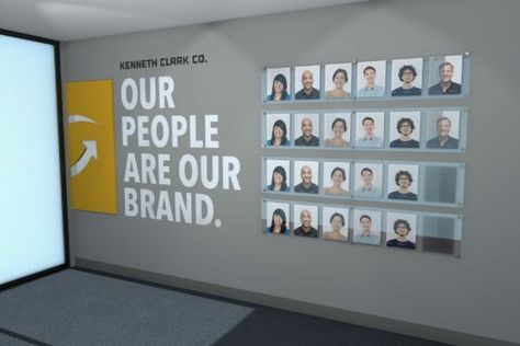 🏅Best Employee Recognition Walls & Boards Wall Display Ideas, Office Wall Graphics, Office Graphics, Office Wall Design, Office Images, Office Interior Design Modern, Corporate Office Design, Office Space Design, Office Branding