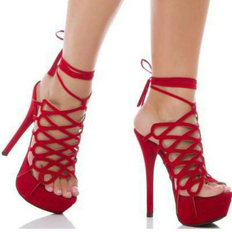 Red Shoe Gallery, Red High Heels, Hot Heels, Killer Heels, Red High, Red Heels, Platform High Heels, Fabulous Shoes, Hot Shoes