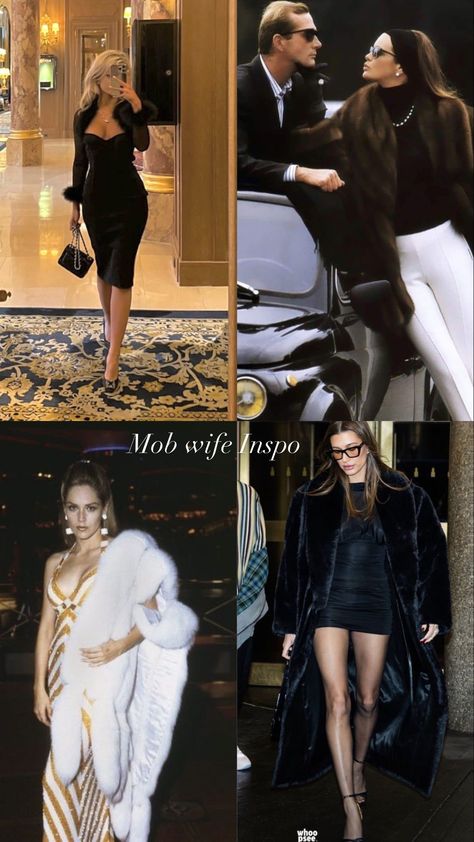 The Mob Wife trend has been going viral lately on TikTok and instagram! Mob wife aesthetic outfit ideas and inspiration Haute Couture, Mob Wives Costumes, Mobster Wife Aesthetic, Italian Mob Wife Aesthetic, Wife Aesthetic Outfit, Mafia Wives, Mob Wife Aesthetic, Wife Aesthetic, Wife Style