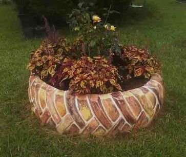 Carillons Diy, Painted Tires, Tire Garden, Tire Planters, Tractor Tire, نباتات منزلية, Garden Junk, Old Tires, Garden Containers