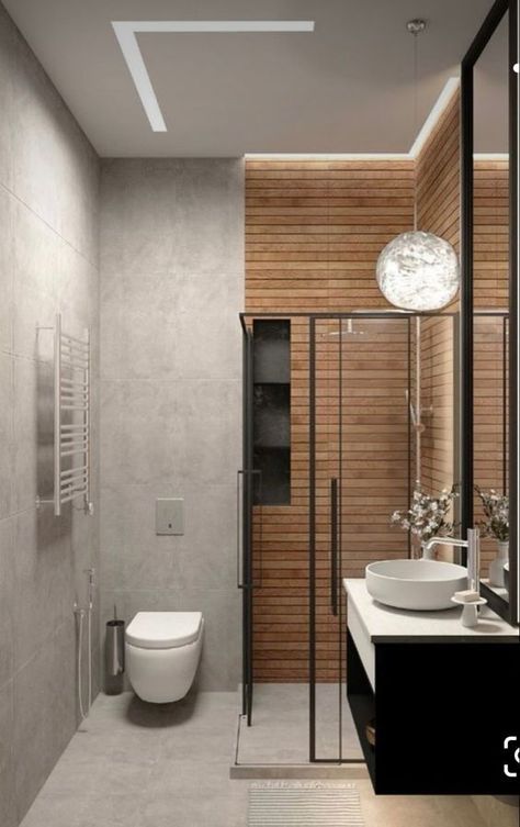 4 M2 Bathroom, Bathroom 3 M2, Decor Bathroom Ideas, Color Bathroom Design, Bathroom Design Small Modern, Bathroom Interior Design Modern, Modern Luxury Bathroom, Small Bathroom Layout, Bilik Air