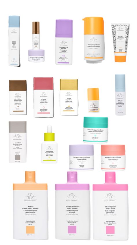 Lot of drunk elephant products Elephant Skincare, Drunk Elephant Skincare, Elephant Colour, Cute Birthday Ideas, Sephora Skin Care, Facial Skin Care Routine, Night Serum, Skin Care Items, Drunk Elephant