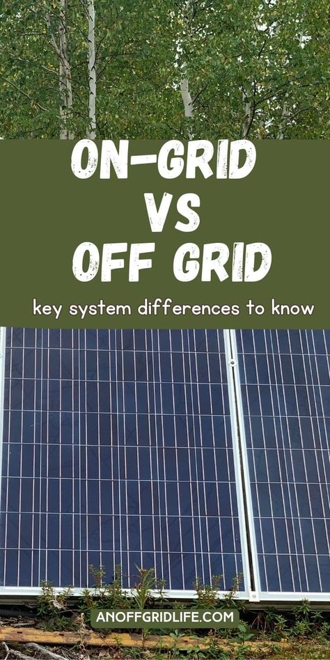 Confused about solar power systems? We explain on-grid vs off-grid systems, plus hybrid options, so you can decide the best setup for your home. Learn about charge controllers, excess energy storage, and managing solar energy efficiently. Solar Off Grid System, Off Grid Solar Power, Off Grid Homestead, Backup Generator, Off Grid System, Off Grid Power, Solar Systems, Off Grid Solar, Power Grid