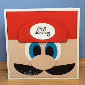 Boy Cards Birthday, Mario Birthday Card, Punch Art Cards, Birthday Card Craft, Simple Birthday Cards, Homemade Birthday Cards, Birthday Cards For Boys, Mario Birthday, Bday Cards