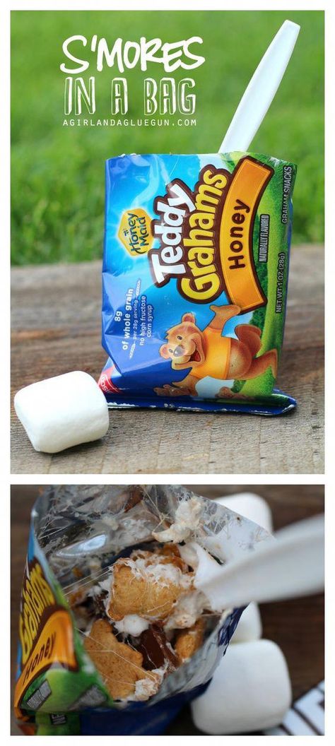 Camping Ideas For Couples, Fingerfood Baby, Camping Hacks Food, Teddy Grahams, Camping Hacks Diy, Campfire Food, Campfire Cooking, S'mores, Diy Camping