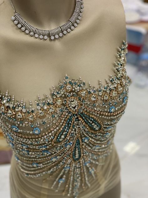 #FilmFestival #PageantStyle #RedCarpetFashion #CustomDesign #GlamourEvents #custom #Elegant Beaded Corset, Couture Embroidery, Dream Wedding Ideas Dresses, Figure Skating Dresses, Couture Details, Fantasy Dress, Skating Dresses, Tailored Suits, Beaded Dress