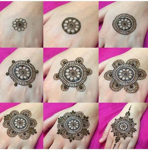 20 Step by Step Mehndi Designs for Beginners | Bling Sparkle Henne Tattoo, Easy Mehndi Designs, Inai Pengantin, Henna Tutorial, Tato Henna, Mehndi Designs 2018, Henna Tattoo Hand, Bridal Mehendi Designs Hands, Simple Henna Tattoo