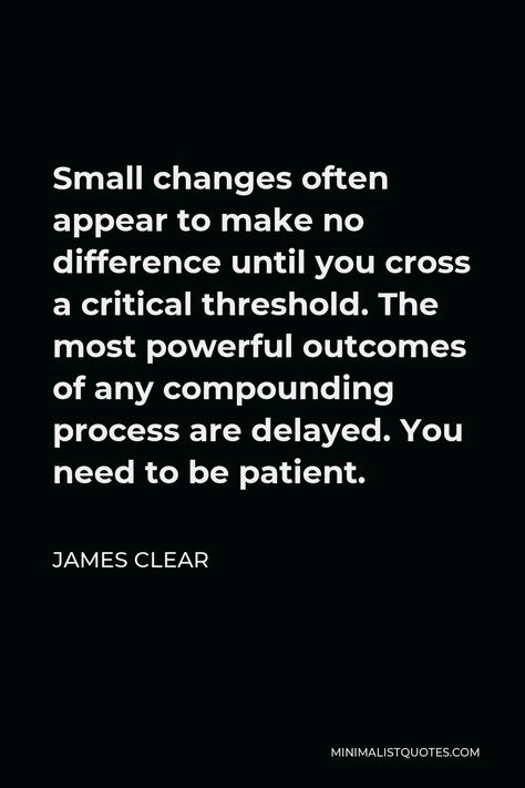 Compound Effect Quotes, Delay Quotes, James Clear Quotes, Health Reset, Compound Effect, James Clear, Atomic Habits, Daily Mantra, Recovery Quotes