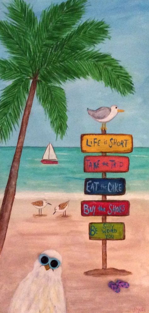 Beachy Murals, Beachy Drawings, Beach Drawing Ideas, Beach Drawings, Painting Therapy, Beach Sunset Painting, Nautical Clipart, Beach Scene Painting, Beach Mural