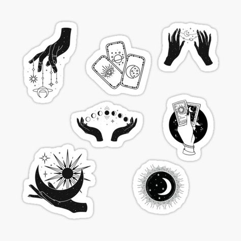 Witch Aesthetic Stickers, Witchy Stickers Printable, Witches Stickers, Celestial Witch Aesthetic, Modern Witch Aesthetic, Celestial Stickers, Witchcraft Stickers, Practicing Witchcraft, Witchcraft Design