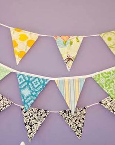 Tela, Fabric Garland Diy, Diy Fabric Banner, Diy Pennant Banner, Fabric Pennant Banner, Banner Craft, Diy Party Banner, Pendant Banner, Diy Flag