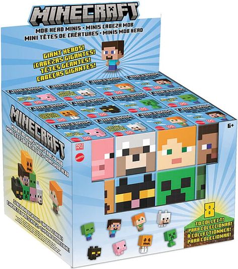 These figures have been redesigned with giant heads and moving pieces that make them easy for smaller hands to play with. Using the video game's signature pixelated design, they're perfect for play and display. Minecraft Mini Figures, Minecraft Toys, Minecraft Characters, Minecraft Mobs, Action Pose, Disney Games, Boomerangs, Minecraft Tutorial, Action Poses