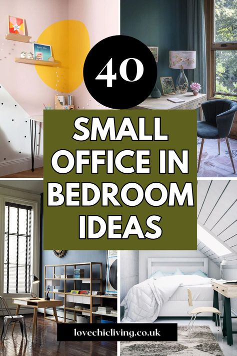 Great tips and advice on small office bedroom combo, including guest rooms. From layout, to type of study desk, lighting, small office chair and more. Look at spare bedroom office combo ideas in more detail and read the full article. Home Office 1 Bedroom Apartment, Decorating Study Room Ideas, Small Den Ideas With Tv And Desk, Shared Office And Guest Room, Spare Bedroom Desk Ideas, Reading Desk In Bedroom, Second Bedroom Ideas Offices, Study In Bedroom Ideas, Small Bedroom With Office Desk