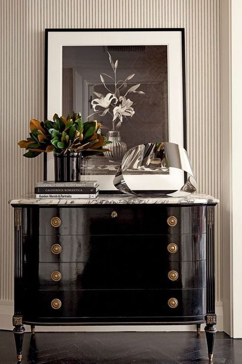 Lacquered Furniture, High Gloss Furniture, Black Dresser, Amy Howard, Lacquer Furniture, Furniture Rehab, Room Renovation, French Interior, Furniture Finishes