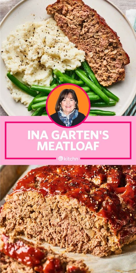 Loaf Recipes Easy, Ina Garten Meatloaf, Ina Garten Meatloaf Recipe, Best Ina Garten Recipes, Classic Meatloaf Recipe, Good Meatloaf Recipe, Celebrity Recipes, Ina Garten Recipes, Best Meatloaf