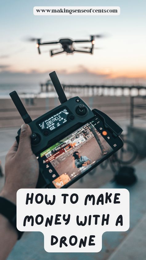 How To Make Money With A Drone. Want to learn how to make money with a drone? Here are 13 ways to make money with drones plus the best drone to make money with. Build Your Own Drone, Drone Business, Drone Design, Dji Drone, Drone Pilot, Drone Video, Drone Photos, Fpv Drone, Income Ideas