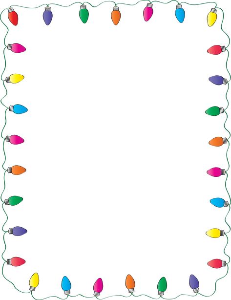 Christmas lights boarder Christmas Lights Border, Christmas Boarders, Holiday Border, Free Christmas Borders, Christmas Lights Clipart, Christmas Light Clips, Christmas Lights Wallpaper, Printable Border, Picture Frame Crafts