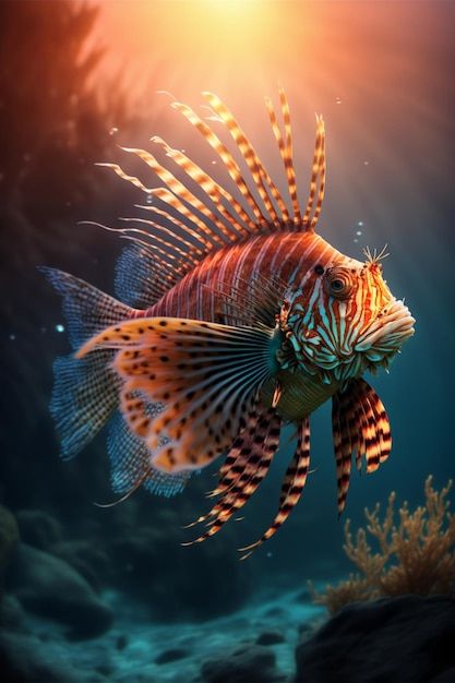 Close up of a fish in a body of water ge... | Premium Photo #Freepik #photo #scuba-diving #coral-reef #diving #ocean-life Ocean Creatures Art, Cool Sea Creatures, Coral Life, Sea Creatures Art, Underwater Painting, Fish Artwork, Sea Life Art, Underwater Art, Animal Portraits Art