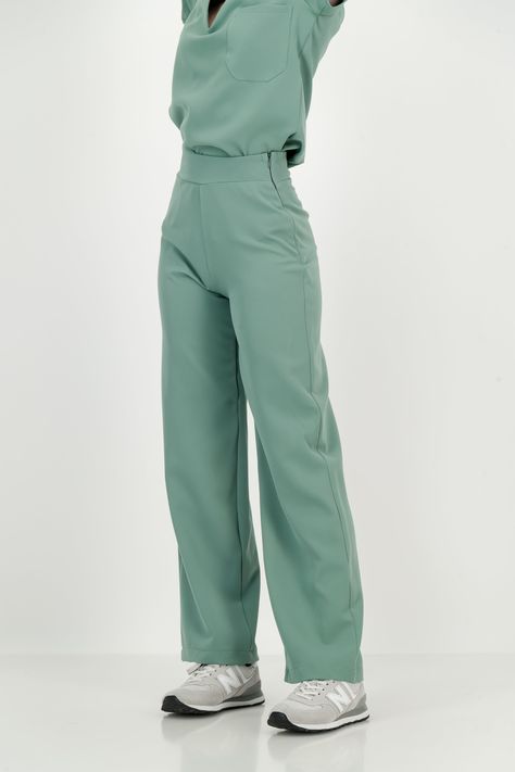 Women's Kyoto High Waist Trousers - Sage Green – Scrubbies Scrubs Scrubs Uniform Aesthetic, Nurse Scrubs Aesthetic, Aesthetic Scrubs, Medicine Clothes, Scrub Fashion, Scrubs Aesthetic, Scrubs Style, Nurse Fashion Scrubs, Medical Clothes