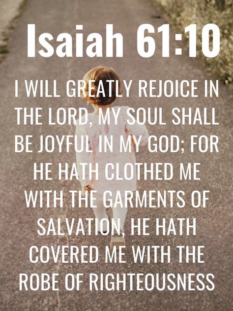 Isaiah 61 10, Isaiah 61, The Book Of Revelation, Daily Devotion, Book Of Revelation, Prayer Verses, Prayer Scriptures, Faith Prayer, Favorite Bible Verses