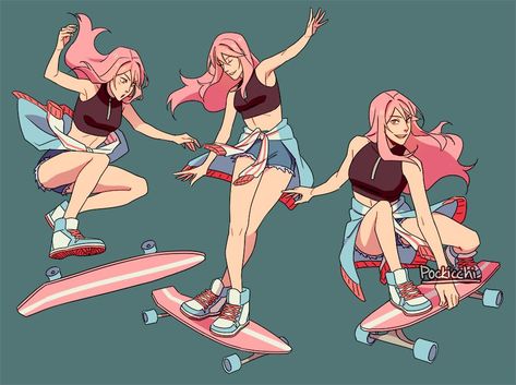 Skater Poses, Drawing Cool, Like Drawing, Art Tools Drawing, Figure Drawing Reference, Art Tutorials Drawing, Anime Poses Reference, Drawing Poses, Drawing Reference Poses