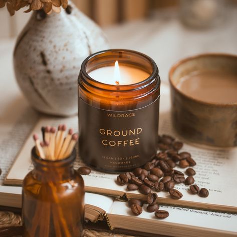 Ground Coffee WINTER COLLECTION  *  Ground Coffee  * Vegan, Cruelty Free, Eco Friendly, Recyclable, Plastic free  * Burn time: 40 Approx.  * Ingredients and Information Wax: Soy Wax. Vegan and Cruelty free. Soft creamy white appearance.  Wick: 100% natural cotton. Biodegradable and Eco-friendly. Long burn, premium quality wicks.  Scents: Vegan. Cruelty free. Manufactured in the UK.   * For the first burn, burn for a minimum of 1 hours and a maximum of 4. Do not burn for longer than 4 hours as th Candle Making Coffee Scented, Natural Coffee Candle, Coffee Grounds Candle, Coffee Candle Scent, Coffee Beeswax Candle, Espresso Candle, Minimal Candle, Coffee Bean Candle, Home Decor Minimal