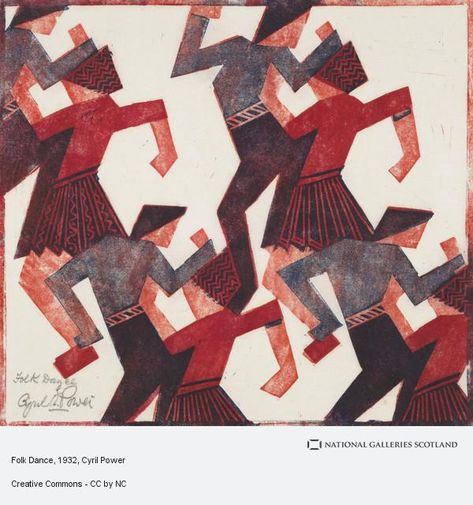 Folk Dance | National Galleries of Scotland Print Exhibition, Gallery Of Modern Art, Folk Dance, National Portrait Gallery, Modern Art Deco, Portrait Gallery, Exhibition Poster, Linocut Prints, Featured Artist