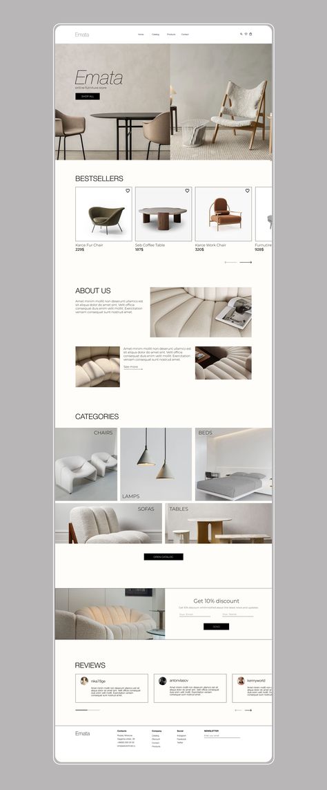 Collection Page Web Design, Furniture Email Marketing, Flooring Website Design, Woodworking Website Design, Machine Website Design, Account Page Design, Opacity Design, Home Decor Website Design, Property Website Design