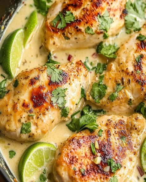 Coconut Lime Chicken Recipe - Easy, Flavorful, and Healthy Coconut Cilantro Lime Chicken, Chicken Coconut Lime Recipes, Creamy Lime Chicken, Coconut Lime Chicken Recipe, Coconut Lime Chicken Crockpot, Coconut Lime Chicken Soup, Coconut Lemon Chicken, Baked Lime Chicken Recipes, One Pan Coconut Lime Chicken