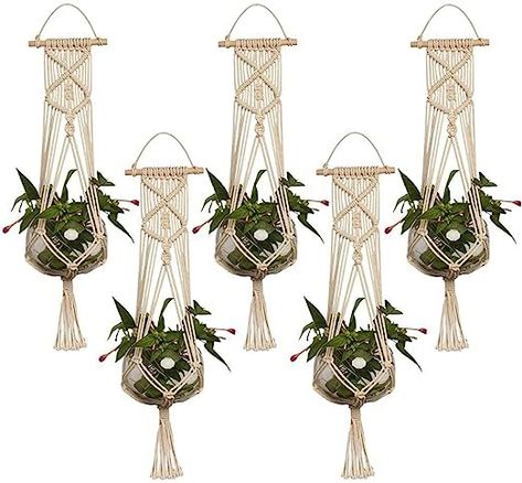 Get these macrame wall hanging just @₹299 at 82% off. Offer valid only for few days so buy it soon.. Plant Bracket, Crochet Plant Hanger, Macrame Hanging Planter, Planter Basket, Floating Plants, Decorated Flower Pots, Flower Pot Holder, Crochet Plant, Wicker Baskets Storage