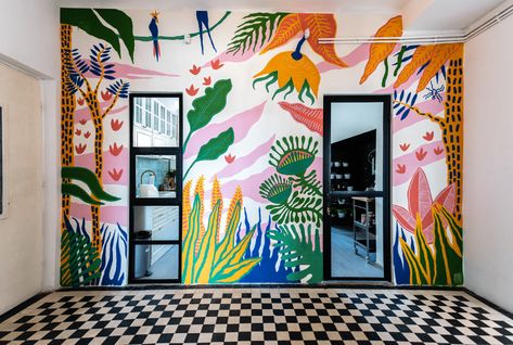 Murals Street Art, Floral Mural, Jungle Mural, Interior Murals, Garden Mural, School Murals, Colorful Murals, Bedroom Murals, Wall Murals Painted