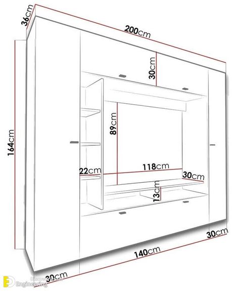 35 Amazing TV Stand Dimension And Designs For Your Home  - Engineering Discoveries Dnevni Boravak, Home Engineering, Tv Unit Furniture Design, Living Room Wall Units, Tv Stand Designs, Tv Stand Decor, Suport Tv, Tv Unit Furniture, Tv Unit Interior Design