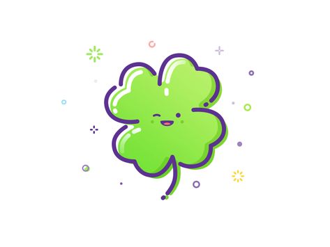 You are lucky today! by Andrey Prokopenko Clover Logo, Funny Stickman, Clover Tattoos, Icon Design Inspiration, Kids Vector, Kids Logo, Logo Design Creative, Kawaii Drawings, 로고 디자인