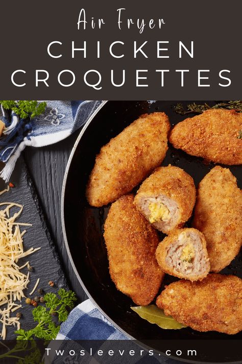 Turkey Croquettes Recipes Air Fryer, Air Fryer Chicken Croquettes, Croquettes Air Fryer, Turkey Croquettes, Chicken Croquettes Recipe, Tandoori Recipes, Chicken Croquettes, Croquettes Recipe, Making Chicken