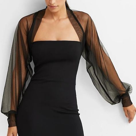 Mesh Bolero Long Puff Sleeve See Through Cover Up Shrug Tulle Bolero Bridal Organza Wedding Guest Fashion Women's Wrap Sun Protection All-Match Spring & Summer 2022 - AU $54.59 Tulle Bolero, Wedding Guest Fashion, Mesh Bolero, Tulle Fashion, Bolero Black, Bridal Bolero, Wedding Guest Style, Organza Wedding, Bridal Wrap