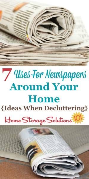 Newspaper Storage Ideas, Paper Clutter Solutions, Declutter 365, Declutter Help, Newspaper Storage, Clutter Help, Recycle Paper, Reuse Ideas, Clutter Solutions