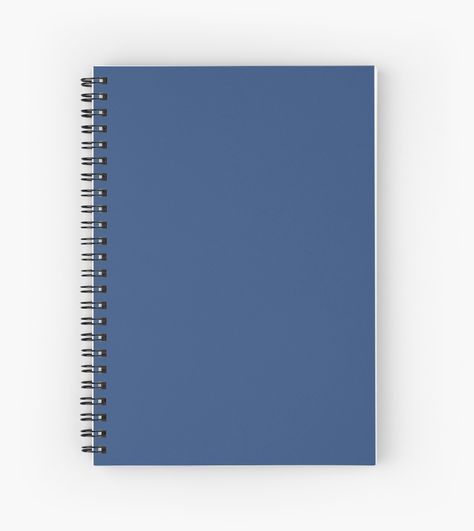 Blue Notebook Aesthetic, Dark Blue Journal, Blue School Supplies, Raptor Wallpaper, Blue Book Cover, Notebook Png, Color Journal, Blue Notebook, Blue Solid Color