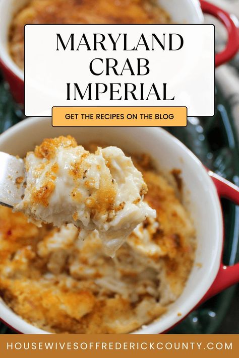 Maryland crab imperial recipe Crab Imperial Recipes, Blue Crab Recipes, Crab And Shrimp Recipe, Crab Imperial, Crab Cake Recipes, Crab Meat Recipes, Crab Dishes, Creamy Crab, Lent Recipes