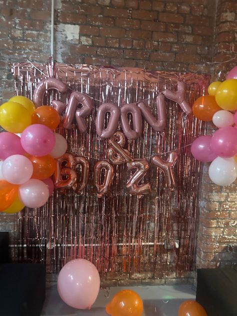 Groovy And Boozy Birthday, Groovy And Boozy 21st, Boozy And Groovy Party, 70s Backdrop, Groovy And Boozy, Groovy Bachelorette, 21 Party, 21st Party, Mexican Party Theme