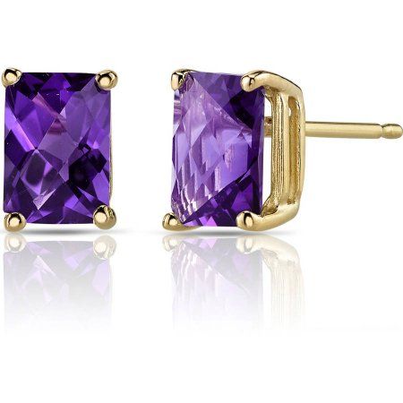 Princess Cut Stud Earrings, Jewelry Questions, Sapphire Stud Earrings, Blue Sapphire Studs, Paris Jewelry, Princess Cut Gold, Amethyst Studs, Sapphire Earrings Studs, Sapphire Studs