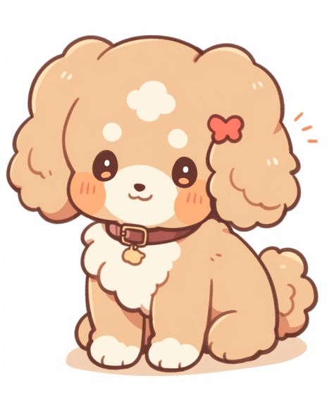 Cute cartoon poodle sticker Cartoon Poodle, Puppy Drawing Easy, Poodle Sticker, Sticker Cricut, Chibi Dog, Poodle Drawing, Download Stickers, Dog Drawing Simple, Cute Dog Cartoon