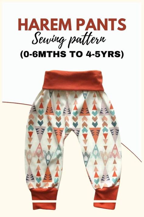 Harem Pants sewing pattern (0-6mths to 4-5yrs). Harem pants are loose-fitting and comfortable, making them ideal for playtime, naptime, or even a stylish day out. This is a great beginner pattern that is quick and easy to sew. They also work brilliantly over diapers and are of course excellent to play in. SewModernKids Baby Harem Pants Pattern, Harem Pants Sewing Pattern, Toddler Clothes Patterns, Toddler Harem Pants, Pants Pattern Free, Harem Pants Pattern, Baby Sewing Patterns Free, Kids Harem Pants, Baby Pants Pattern