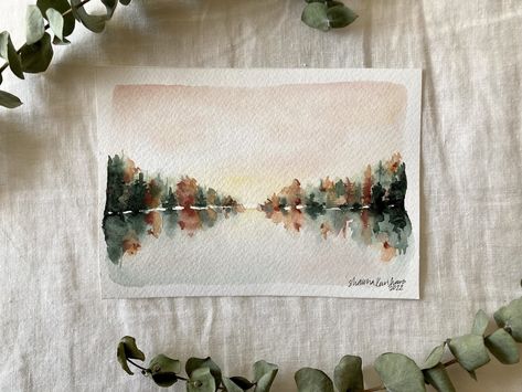 Learn Watercolor Painting, Painting Fine Art, Learn Watercolor, Lake Painting, Fine Art Giclee Prints, Workshop Ideas, Fall Watercolor, Watercolor Art Lessons, Arte Inspo