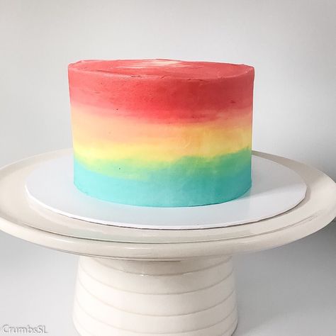 Rainbow Ombré Cake, Simple Rainbow Cake, Rainbow Watercolor Cake, Ombre Layer Cake, Pink Yellow Ombre Cake, Rainbow Themed Cake, Autumn Carnival, Yellow Orange Ombre Cake, Rainbow Layer Cake Birthday