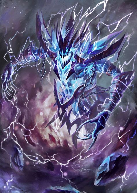 Filled with surging electric power, Darkrell is a crowning alchemic achievement. This titan is obtained by fusing a Voltres and a Duskrift. This is a list of how stats change when this titan is Enhanced & Evolved (see Costs). Electricity Art, Super Powers Art, Beast Creature, Dragon Rpg, 다크 판타지, Demon Art, D&d Dungeons And Dragons, Dragon Ball Super Manga, Fantasy Monster