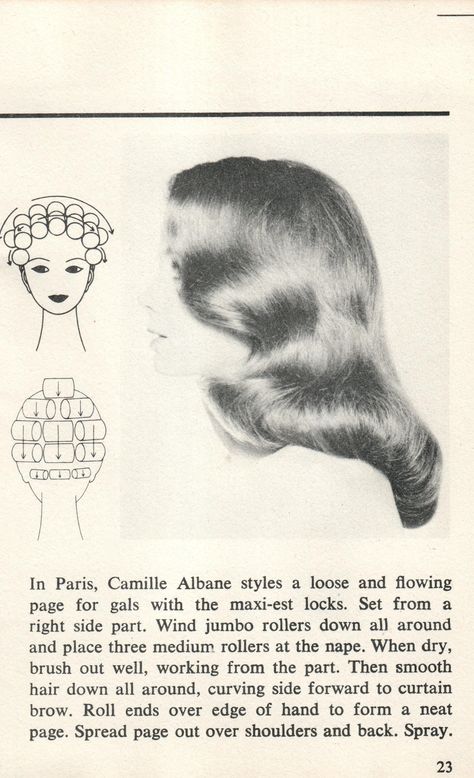 40s Waves Hair, Vintage Roller Set Pattern, Shag Bangs, Roller Pattern, Hair Rollers Tutorial, Roller Sets, Vintage Hairstyles Tutorial, Vintage Curls, 60s Hair