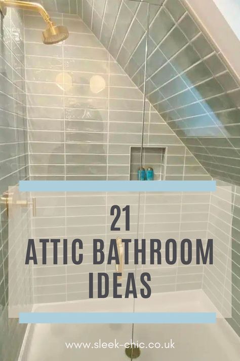 Unleash the potential of your attic space with our handpicked selection of 21 bathroom ideas that seamlessly blend style and functionality within sloped ceilings. Explore the versatility of these designs, from incorporating bold patterns to optimizing storage in unexpected nooks, creating a dynamic bathroom that reflects your unique taste. Click to unlock the secrets of reimagining small attic spaces into stylish and efficient retreats, making the most of every angle and corner. Vintage Eclectic Bedroom, Attic Bedroom Ideas Angled Ceilings, Small Attic Spaces, Loft Bathroom Ideas, Sloped Ceiling Bathroom, Bathroom Storage Ideas For Small Spaces, Sloped Ceiling Bedroom, Attic Shower, Attic Bathroom Ideas