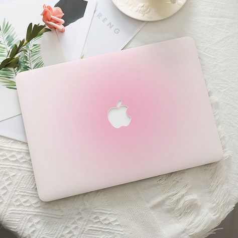 Preppy Macbook Case, Cute Computer Case, Pink Laptop Aesthetic, Computer Case Aesthetic, Mac Book Air Case, Cute Macbook Case, Mac Book Cases, Macbook Case Aesthetic, Aesthetic Laptop Case