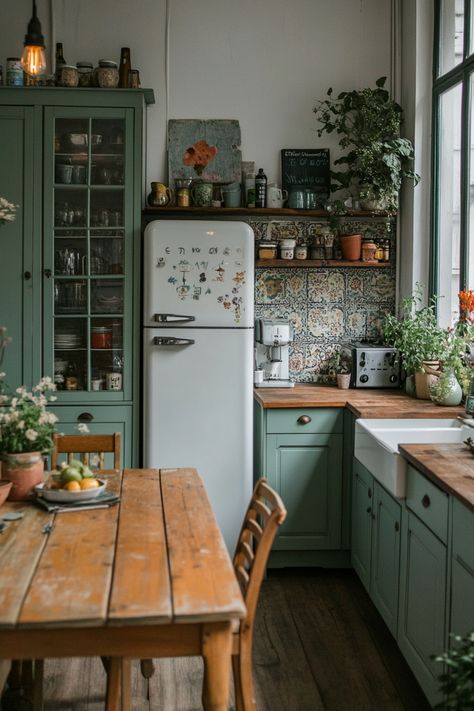 Try This if Your Kitchen is Too Small – Everyday Inspo Tiny Kitchen And Dining Combo, Kitchen Space Saver Ideas, Unconventional Kitchen, Small Living Room And Kitchen Together, Design Small Kitchen, Galley Cottage Kitchen, Kitchen Armchair Ideas, Tiny Apartment Space Saving, Storage Ideas For A Small Kitchen