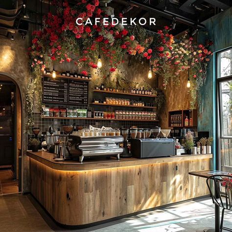 Urban Coffee Shop Design, Small Cafe Kitchen Design, Spanish Style Coffee Shop, Wine Coffee Bar Ideas, European Coffee Shop, Moody Coffee Shop, Mexican Coffee Shop, Interior Cafe Design, Cozy Cafe Interior